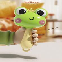 1pc Mini Baby Cartoon Rattle, Fun Rattle Shaker Toy For Infants 18+ Months, Cute Frog & Duck Design Rattle Drum, Infant Grasp Training Soothing Toy, Newborn Baby Birthday Gift - Multicolor - View 13