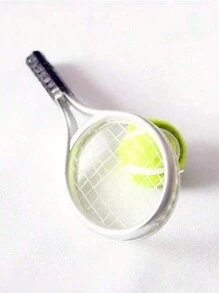 1入創意娃娃網球球拍玩具，迷你球拍，模擬網球配件，娃娃屋配件，運動器材組，節日道具禮品 - 彩色 - 查看 15