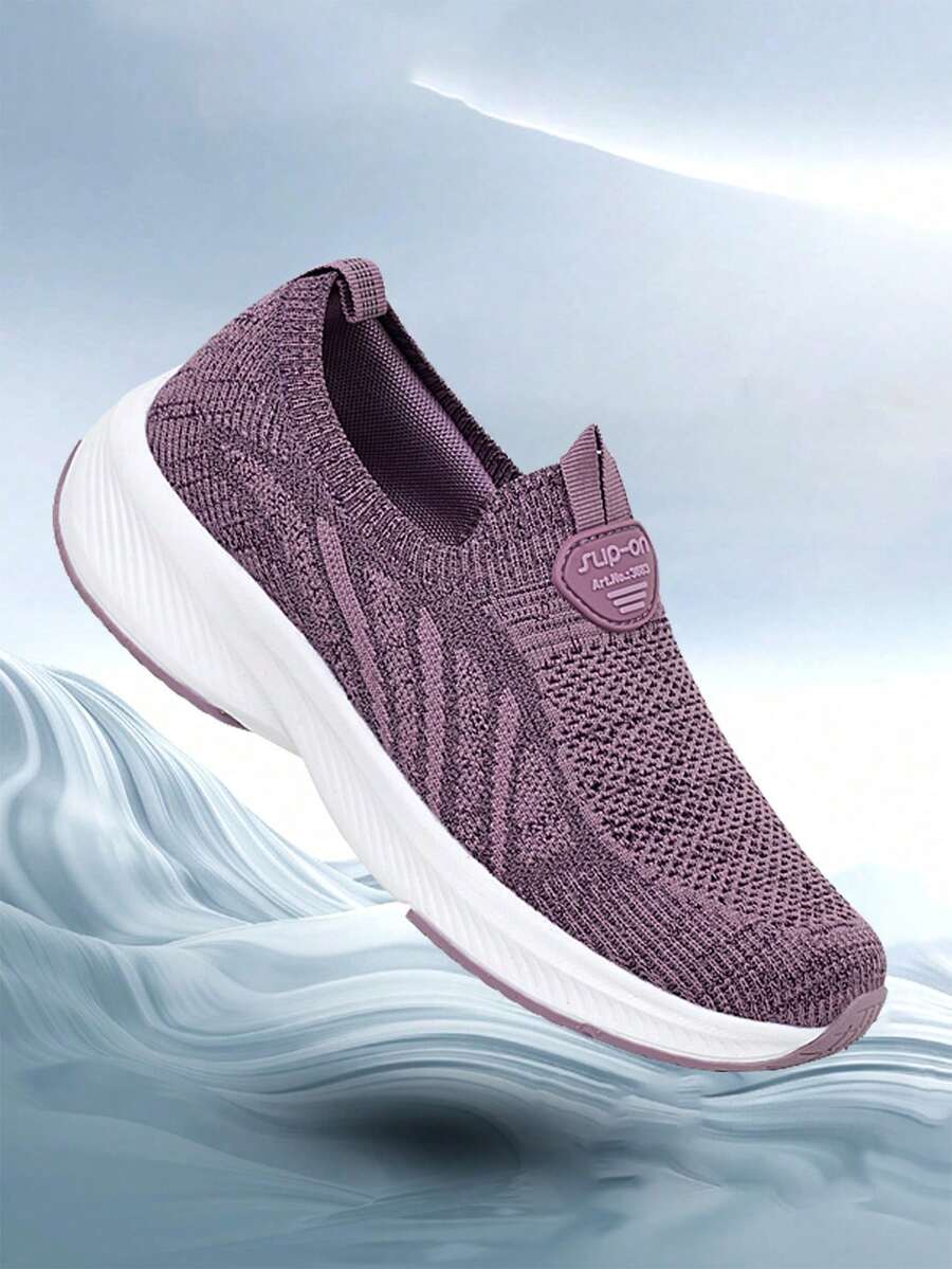 Women's White Outdoor Sports Shoes, NonSlip And Breathable, Round Toe