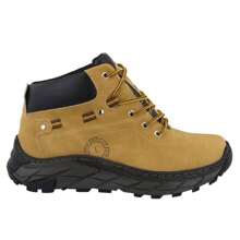 Men High-Top Leather Riding Boots - 黃色 - 查看 3