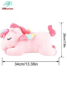 Molutian 3 种尺寸独角兽毛绒玩具独角兽填充动物枕头玩具可爱柔软粉色独角兽毛绒玩具带彩虹翅膀女孩礼物家居装饰、独角兽、填充动物、毛绒玩具 - 白色 - 查看 15