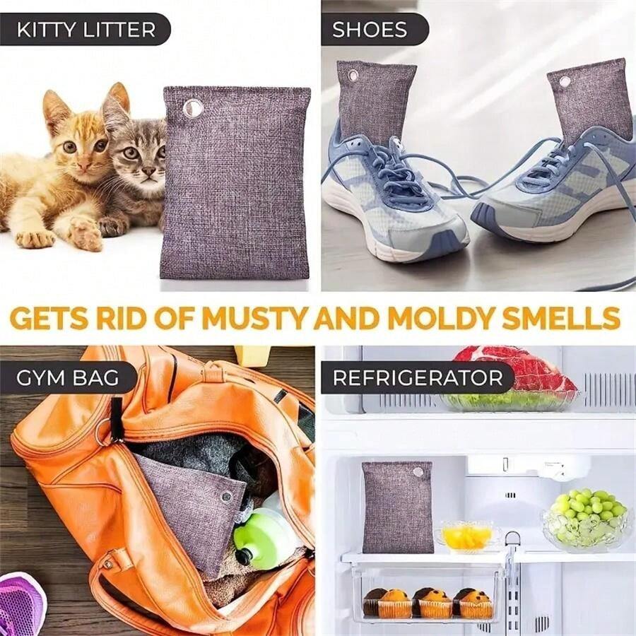 Natural Bamboo Charcoal Air Purifying Bags Effectively Absorbs Odors