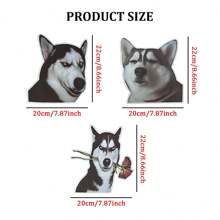 1 miếng dán xe biểu cảm Husky ngộ nghĩnh - màu đen - Xem 3