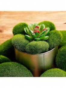 Rocas decorativas de musgo artificial, bolas de musgo verde, piedras de musgo, piedras cubiertas de musgo verde, decoración de musgo falso para arreglos florales, jardines de hadas y manualidades, accesorios para casas de muñecas, decoración de micropaisa-jes del hogar, decoración de jardines, cercas, decoración exterior, festivales, decoración del hogar