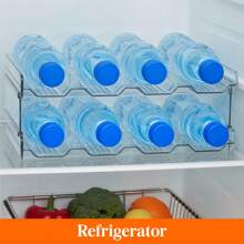 2Pack, Hold 8 Bottles, Stackable Water Bottle Organizer/Holder For Cabinet Fridge, Kitchen Pantry Organization And Storage, Plastic Wine Racks, Tumbler Travel Mug Cup Holder