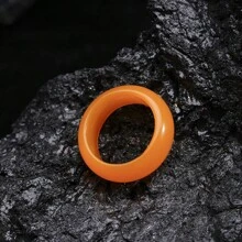 Pinannie 1件糖果色翡翠戒指，男女皆宜情侶戒指，珠寶禮物訂婚結婚戒指寬7.5mm - 男女通用 - 查看 38