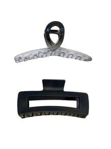 4pcs/Set Oversize Square Ombre Hair Claw Clips For Thick Hair, Minimalist Solid Color Hair Clips For Daily Casual Wear - Multicolor - View 12