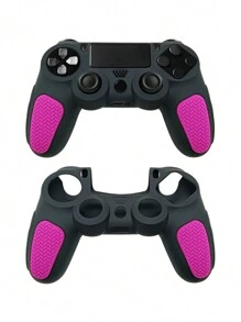 1 Stück PlayStation 4 Controller Hülle, Silikon dickeres Zweifarbdesign, rutschfest, kratzfest, schweißresistent, verbesserte Spielsteuerung