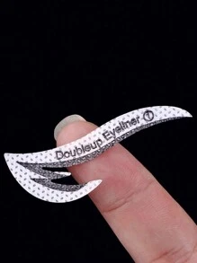 12pcs Fox Tail Shaped Eyeliner Stencil Winged And Smoky Eye Shadow Applicator, Suitable For Liquid Eyeliner, Waterproof Eyeliner Pencil, Eye Liner Gel, Eye Liner Pencil, Eye Liner Brush; Ideal For Beginners And Professional Makeup Artists,Makeup,Cheap,Room Decor,Vanity,Travel,Bedroom,Makeup Accessories,Cheap,Stocking Stuffers,Makeup,Makeup Tools,Cheap Stuff,Gifts,Gifts For Women,Christmas Gifts - White - View 5