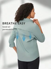TECTOP Women Shirts Long Sleeve Outdoor Hiking Gardening Shirts Cool Spring And Summer