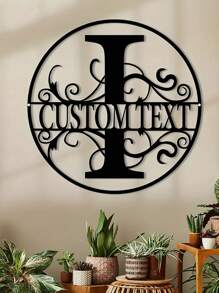 1pc Customized Iron-Made Metal Letter Sign With Personalized Name, 26 Letter Combination, Home Decor Metal Wall Art Outdoor Sign Gifts Birthday Graduation - Black - View 25