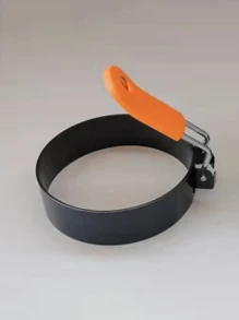 1pc, Egg Rings, Stainless Steel Egg Molds For Frying, Round Egg Cooker Ring, Silicone Handle Egg Rings, Egg Rings For Griddle Breakfast Cooking, Fried Egg Rings Nonstick Mold