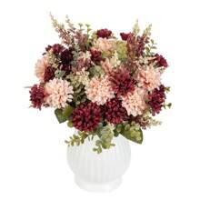 1/80pcs Artificial Peony Flower Bouquet, Simulated Chrysanthemum, Suitable For Autumn Decor, Wedding Vase, Home Dining Room Bedroom Decor, Holiday Birthday Party Supplies, Outdoor Garden Decoration - Carnation-wine Red - View 7