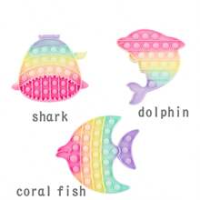 2/3/6 Pcs Pop Fidget Toys Set, Silicone Rainbow Popper Fidget Set, Birthday Gifts, Easter Basket Stuffers, Christmas Gifts,Autism Learning French Popits Push Pop Bubble Popping Sensory Toy For Kids