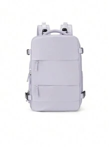 Mochila de viaje para llevar en cabina, resistente al agua, ligera, de gran capacidad, con tela de nylon, mochila para viajar, para negocios de corta distancia, para ordenador portátil de 15.6 pulgadas, adecuada para viajes de negocios, vacaciones escolares, viajes al aire libre, regalo para chicos, chicas y estudiantes, para hombres y mujeres, medida de 40x20x25 cm - Morado - Ver 4