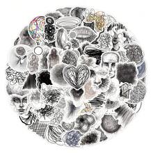 Bộ 110 miếng dán tranh vẽ nguệch ngoạc I Phần thưởng hoạt hình dễ thương cho các bữa tiệc dành cho trẻ em và thanh thiếu niên - Nhãn dán sổ lưu niệm thẩm mỹ cho chai nước, máy tính xách tay, vali - Đề can PVC chống thấm nước - Sự lựa chọn hoàn hảo cho quà tặng Halloween, Lễ tạ ơn, Giáng sinh và Phục sinh - Màu xám đen - Xem 1