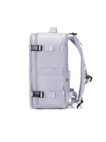 Mochila de viaje para llevar en cabina, resistente al agua, ligera, de gran capacidad, con tela de nylon, mochila para viajar, para negocios de corta distancia, para ordenador portátil de 15.6 pulgadas, adecuada para viajes de negocios, vacaciones escolares, viajes al aire libre, regalo para chicos, chicas y estudiantes, para hombres y mujeres, medida de 40x20x25 cm - Morado - Ver 6