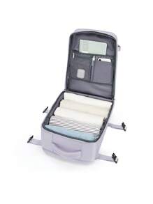 Mochila de viaje para llevar en cabina, resistente al agua, ligera, de gran capacidad, con tela de nylon, mochila para viajar, para negocios de corta distancia, para ordenador portátil de 15.6 pulgadas, adecuada para viajes de negocios, vacaciones escolares, viajes al aire libre, regalo para chicos, chicas y estudiantes, para hombres y mujeres, medida de 40x20x25 cm - Morado - Ver 5