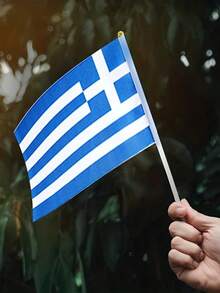 3pcs Multi-Country Hand Waving Flag, Hand Waving Flag, 14*21 Cm (5.51*8.27 In) Polyester Small Hand Waving Flag With Plastic Flagpole Trim - Multicolor - View 26