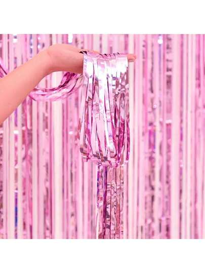 قطعة واحدة من الستائر المعدنية المزخرفة، ستارة مشرقة من البولي إيثيلين الحديثة للحفلات