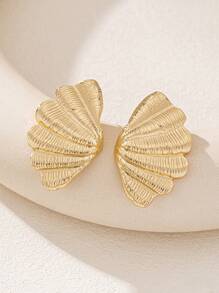 1pair European & American Minimalist Geometric Asymmetrical Starfish Shaped Versatile Stud Earrings For Women, Hot Selling