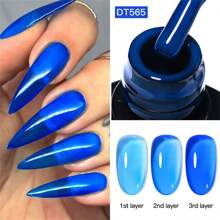 MEET ACROSS 12支装水晶果冻玻璃凝胶指甲油套装，7毫升夏季美甲透明糖果色凝胶指甲油套装，半永久混合指甲油，玻璃糖系列果冻凝胶指甲油，可卸除UV/LED指甲胶，带盒凝胶美甲套装，美甲用品，美甲DIY，家庭沙龙，女士礼物 - 彩色 - 查看 8