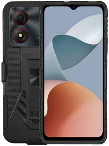 FUNDA USO RUDO CON ANILLO O CON CLIP PARA ZTE BLADE A34 ZTE BLADE A54 - Blanco y Negro - Ver 6