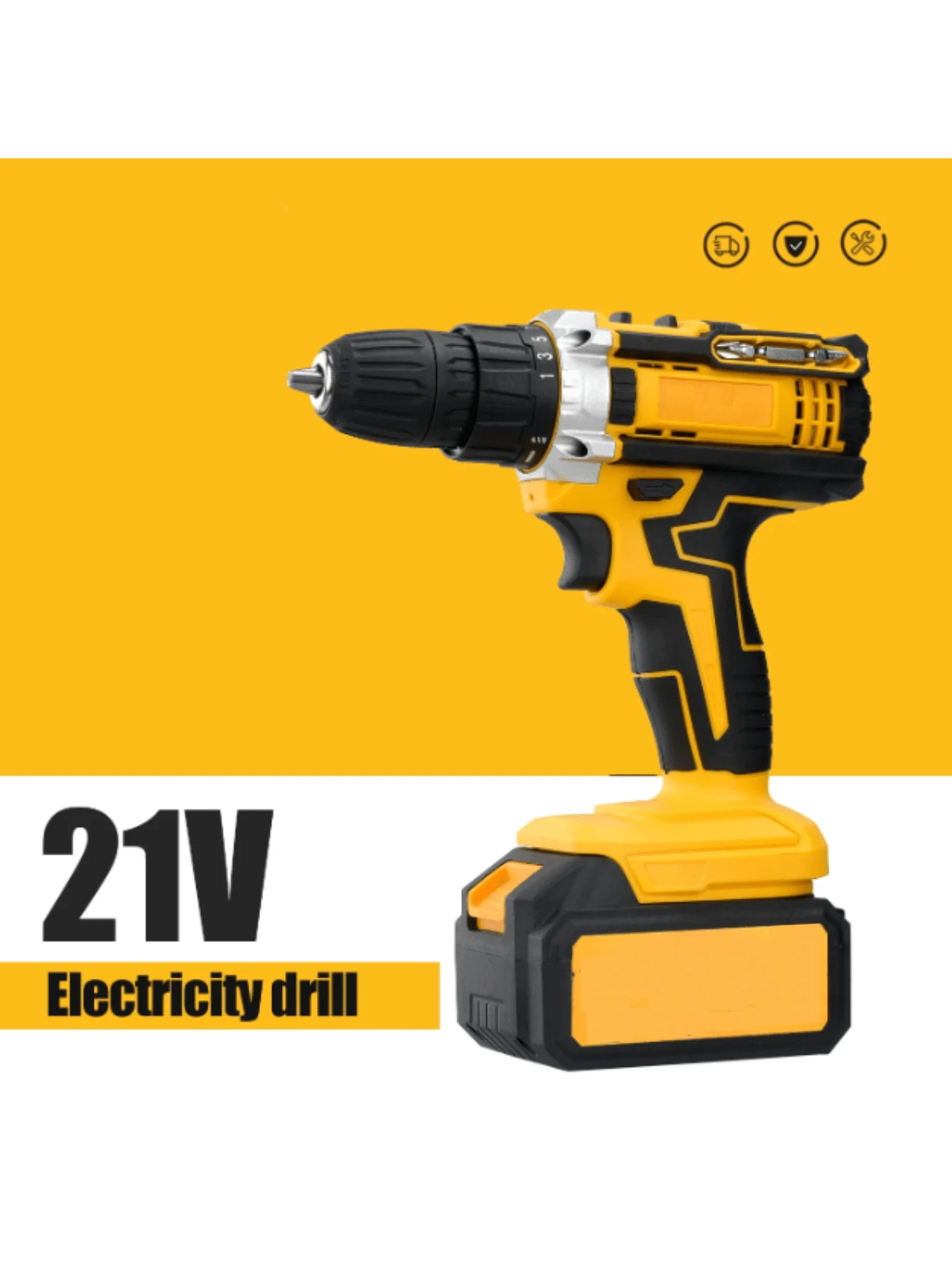 Electric Drills - 黃色 - 查看 1