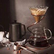 Coffee Filter Cup Holder, Snake Shape Filter Cup Stand For Hand Drip Coffee, Cold Brew, American Coffee Maker, Home Use School Supplies - Bronze - View 4