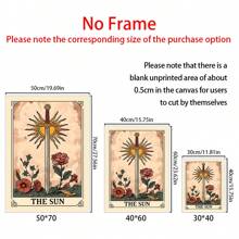 Set Of 3 The Sun The Moon The Star Tarot Card Print, Earthy Boho Set, Celestial Wall Prints, Astrology Posters, Mystical Tarot Card Art,Canvas Posters, Vintage Wall Decor, Funny Wall Art , Living Room Bedroom Office Kitchen Bathroom Decor Home Decor Christmas Decorations Christmas