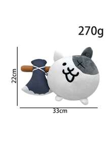 The Battle Cats Game Peripheral Plush Doll - Cat VS Alien - Multicolor - View 3