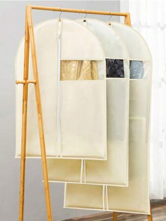 1pc Foldable Non-Woven Fabric Dustproof Cover With Window For Suit, Dresses Closet Storage For School, Office, Household, Travel, Bag, Organizer, Storage Boy Valentine Heart Women's Valentine