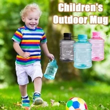 1pc Kids Summer Large Capacity Water Bottle, Creative Mini Bucket Shaped, Portable Cup For Outdoor Activities And Sports - Multicolor - View 1