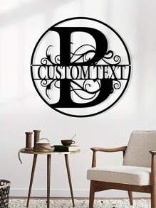 1pc Customized Iron-Made Metal Letter Sign With Personalized Name, 26 Letter Combination, Home Decor Metal Wall Art Outdoor Sign Gifts Birthday Graduation - Black - View 28