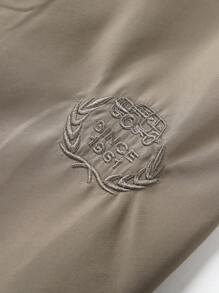 2024 New Casual Boyfriend Style Men's Solid Color Fleece Jacket With Detachable Hood, Simple And Versatile - Khaki - View 2