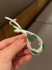 1入組蛇形髮夾，金屬扭轉髮夾髮型配件 - 金色 - 查看 4