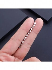 12 pièces Boucles d'oreilles à dos plat de 16G 18G 20G en acier inoxydable 316L, sans filetage, bijoux de perçage de nez de cartilage de tragus de broche de poussée de lèvre de bague de Medusa hypoallergéniques pour hommes et femmes