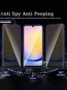 3 opakowania hartowanego szkła ochronnego na ekran kompatybilnego z Galaxy, twardość 9H, filtr prywatności anty-szpiegowski, wysoka rozdzielczość, łatwa instalacja, odporność na zarysowania, bez pęcherzyków powietrza, pełne pokrycie, odporność na odciski palców, zgodność z Face ID - błyszczące wykończenie, wysoka rozdzielczość, przezroczysta, hartowane szkło ochronne anty-szpiegowskie, szkło prywatności, folia ochronna na ekran, szkło prywatności, ochrona przed odciskami palców, prezent na urodziny/Wielkanoc/Dzień Prezydenta/Boże Narodzenie/rodzinę/przyjaciół/chłopaka/dziewczynę, ochraniacz ekranu telefonu, akcesoria do telefonów, wodoodporny i odporny na wstrząsy