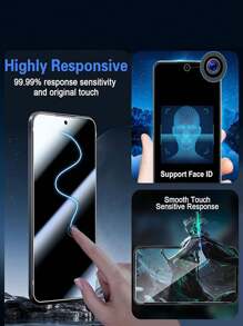 3 opakowania hartowanego szkła ochronnego na ekran kompatybilnego z Galaxy, twardość 9H, filtr prywatności anty-szpiegowski, wysoka rozdzielczość, łatwa instalacja, odporność na zarysowania, bez pęcherzyków powietrza, pełne pokrycie, odporność na odciski palców, zgodność z Face ID - błyszczące wykończenie, wysoka rozdzielczość, przezroczysta, hartowane szkło ochronne anty-szpiegowskie, szkło prywatności, folia ochronna na ekran, szkło prywatności, ochrona przed odciskami palców, prezent na urodziny/Wielkanoc/Dzień Prezydenta/Boże Narodzenie/rodzinę/przyjaciół/chłopaka/dziewczynę, ochraniacz ekranu telefonu, akcesoria do telefonów, wodoodporny i odporny na wstrząsy