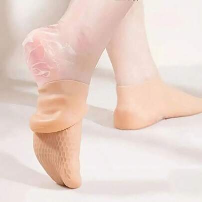 2pcs Silicone Gel Moisturizing Socks, Anti-Slip Silicone Socks, High Elastic Moisturizing Socks, Foot Anti-Cracking Protector Foot Care Tool For Women Men Dry Cracked Foot Ski