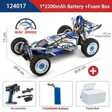 WLtoys 124017 75KM/H 4WD RC Xe Chuyên Nghiệp Xe Tải Quái Vật Tốc Độ Cao Trôi Đua Xe Ô Tô Điều Khiển Từ Xa Đồ Chơi Trẻ Em dành Cho Bé Trai - 124017-1B-2200mAh - Xem 14