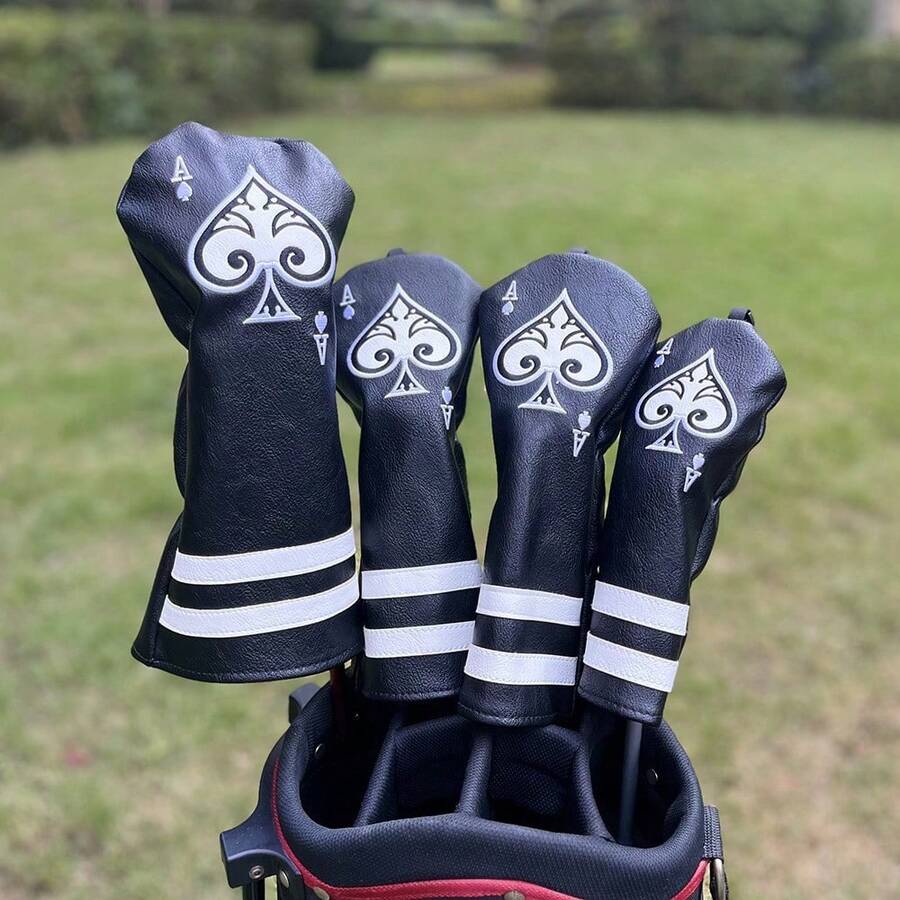Bao bọc đầu gậy golf hình xẻng A dành cho gậy Driver, Fairway, Hybrid, Wood, Blade, Putter, Mallet, Iron Clubs Headcovers A - màu đen - Xem 1