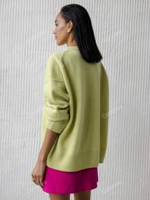 conciso Women V-Neck Dolman Sleeve Knitted Sweater Top, Spring/Autumn