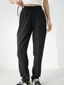 Women'S Breathable Quick-Dry Sports Pants, Loose Fit Thin Silky Tapered Trousers For Summer Tights