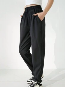 Women'S Breathable Quick-Dry Sports Pants, Loose Fit Thin Silky Tapered Trousers For Summer Tights