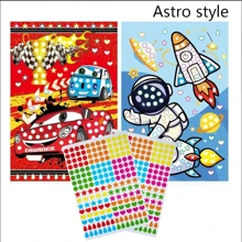 儿童圆点画书，DIY卡通动物马赛克贴纸创意教育益智玩具儿童贴纸书，儿童玩具 - 彩色 - 查看 10