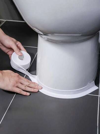 1/2 Rolle weiße wasserdichte und schimmelbeständige Klebeband, selbstklebender Dichtungsstreifen, Fugenband, Fugendichtband, wasserdichtes Dichtungsband, wasserdichter Wandspülrand Lückenfüller, Reinigungsmittel, Haushaltsartikel, Weihnachtsartikel