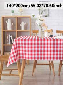 1 pieza Mantel Vintage de Cuadros, estilo moderno y sencillo, tela de poliéster antiarrugas, cubierta cuadrada decorativa para mesa de comedor, cocina, sala de estar, fiestas y picnic