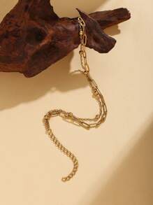 Bead Decor Bracelet - Yellow Gold - View 3