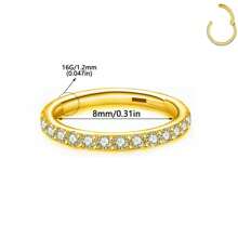 ADYJELY 1 pezzo Anello nasale a cerniera in acciaio inossidabile con CZ trasparente, 16G, anello a settore per setto nasale, labbra, sopracciglia, cartilagine, lobo, elice, daith, tragus, rook, piercing per orecchie e ombelico, anello per capezzoli, nero 6mm 8mm 10mm, gioielli per piercing per il corpo per donna e uomo